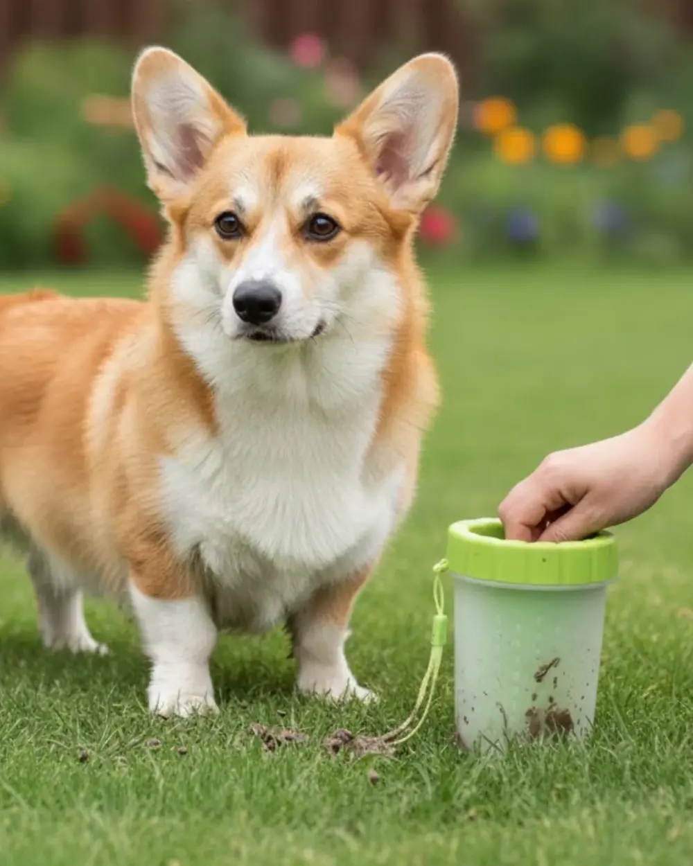 Silikon Kıllı Köpek Pati Temizleme Kabı Orta Büyük Irklar İçin Ta