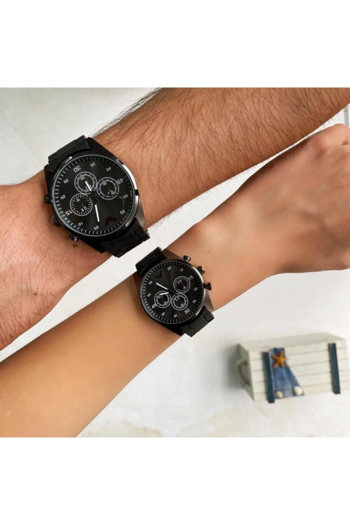 Silikon Kordon Sevgili Saati 2 Adet