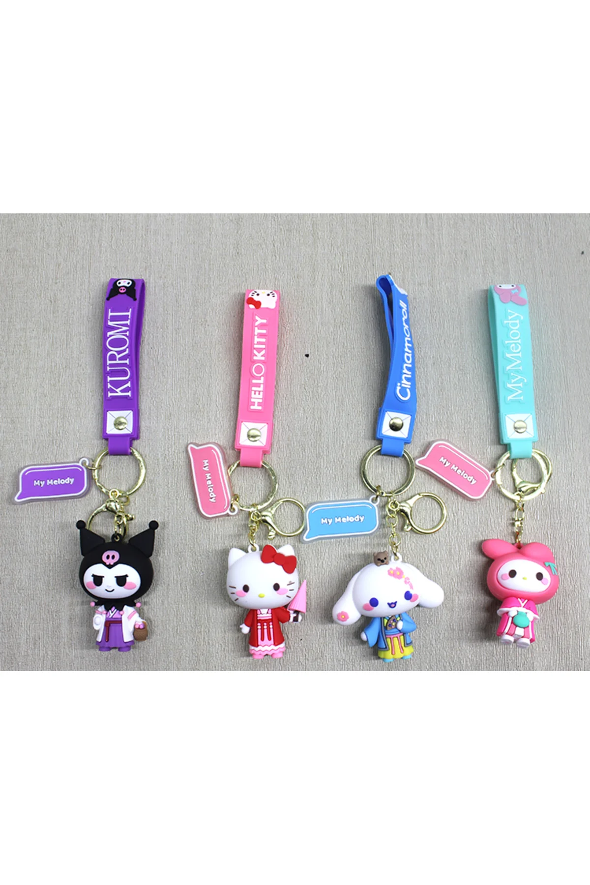 Silikon Kuromi, Hello Kitty, My Melody Anahtarlık