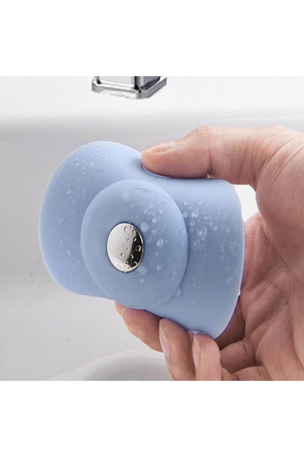 Silikon Malzeme Banyo Mutfak Gider Evye Lavabo İçine Çöp Tıpası Kaydırmaz Süzgeç Çeşitleri Modelleri - Görsel 5
