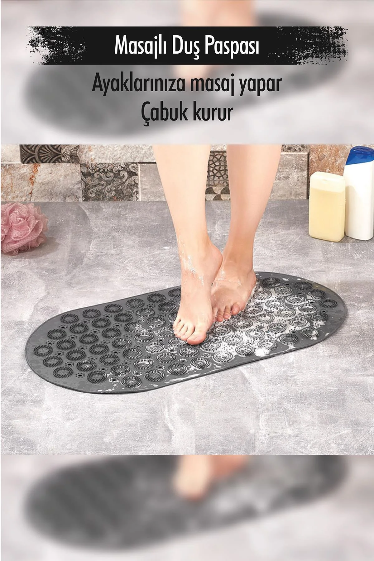Silikon Masajlı Duş Paspası Silikon Masajlı Duş Paspası