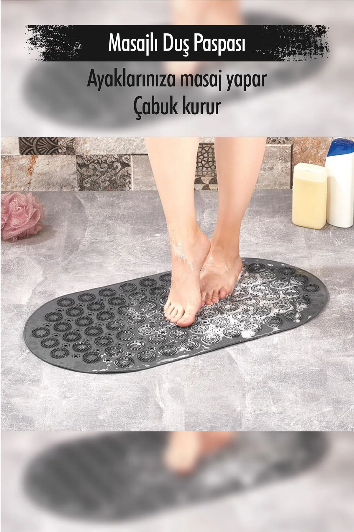 Silikon Masajlı Duş Paspası Silikon Masajlı Duş Paspası