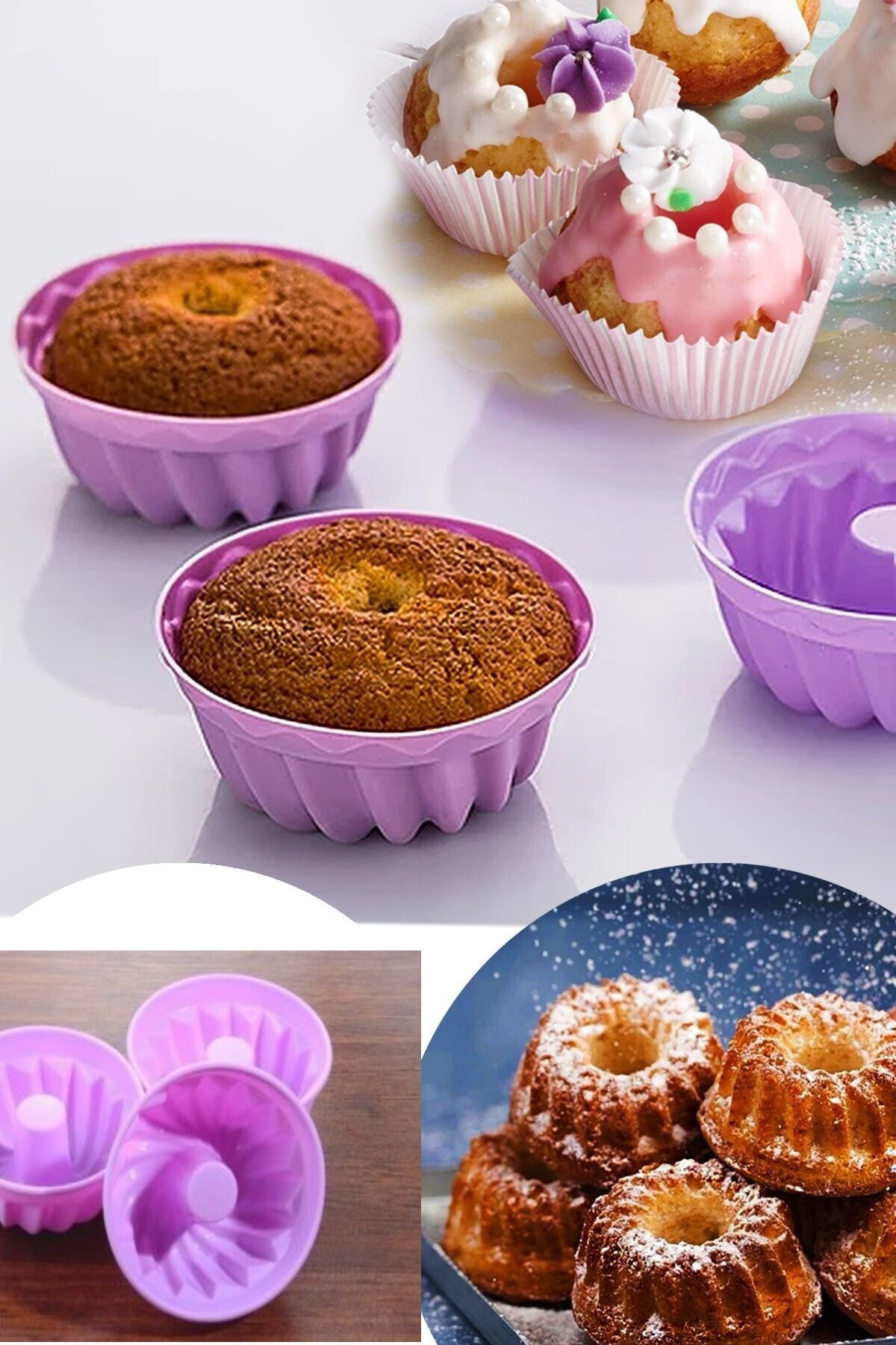 Silikon Mini Muffin Kek Kalıbı
