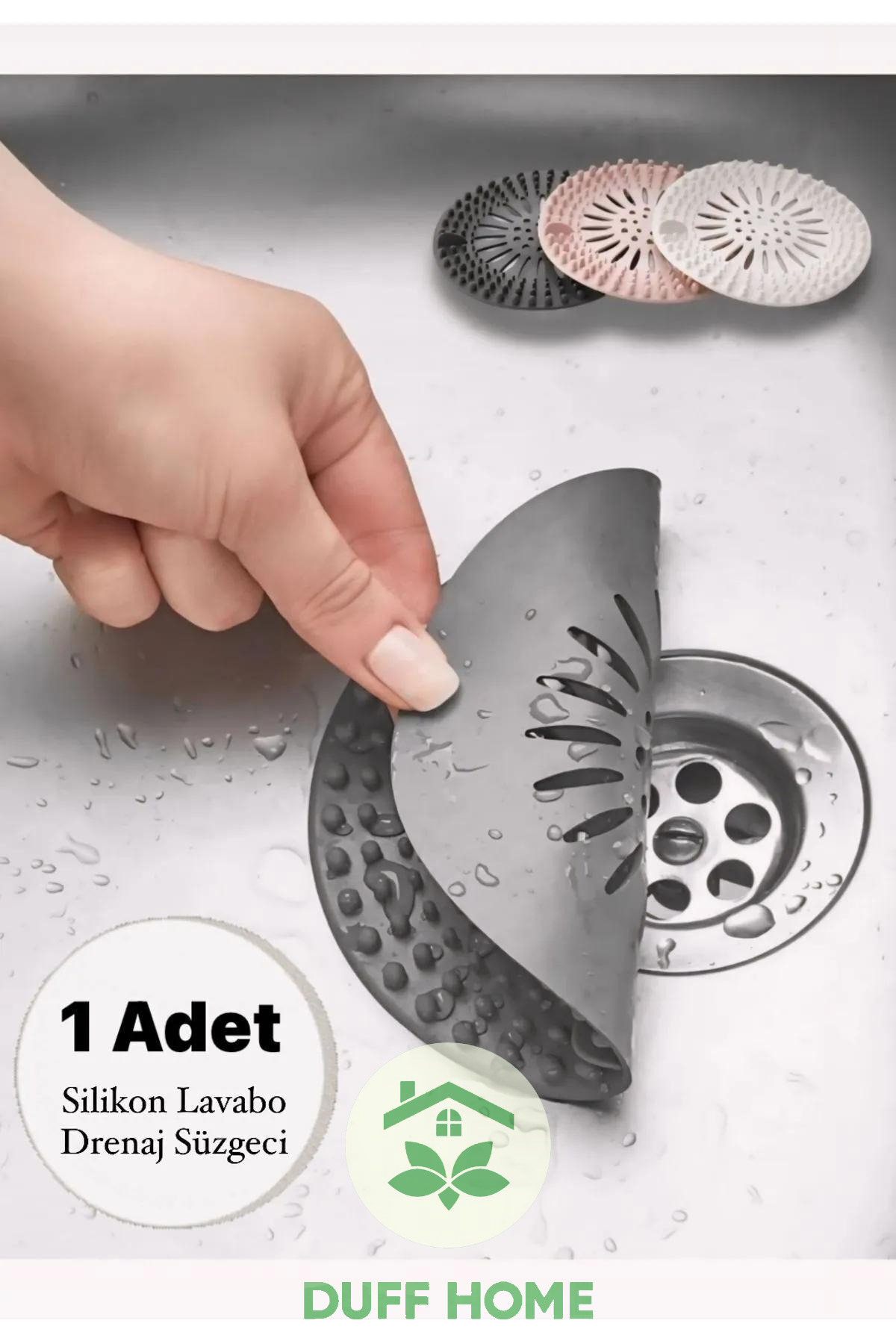 Silikon Mutfak Lavabo, Banyo , Küvet Drenaj Süzgeci /Saç Kıl Tutu