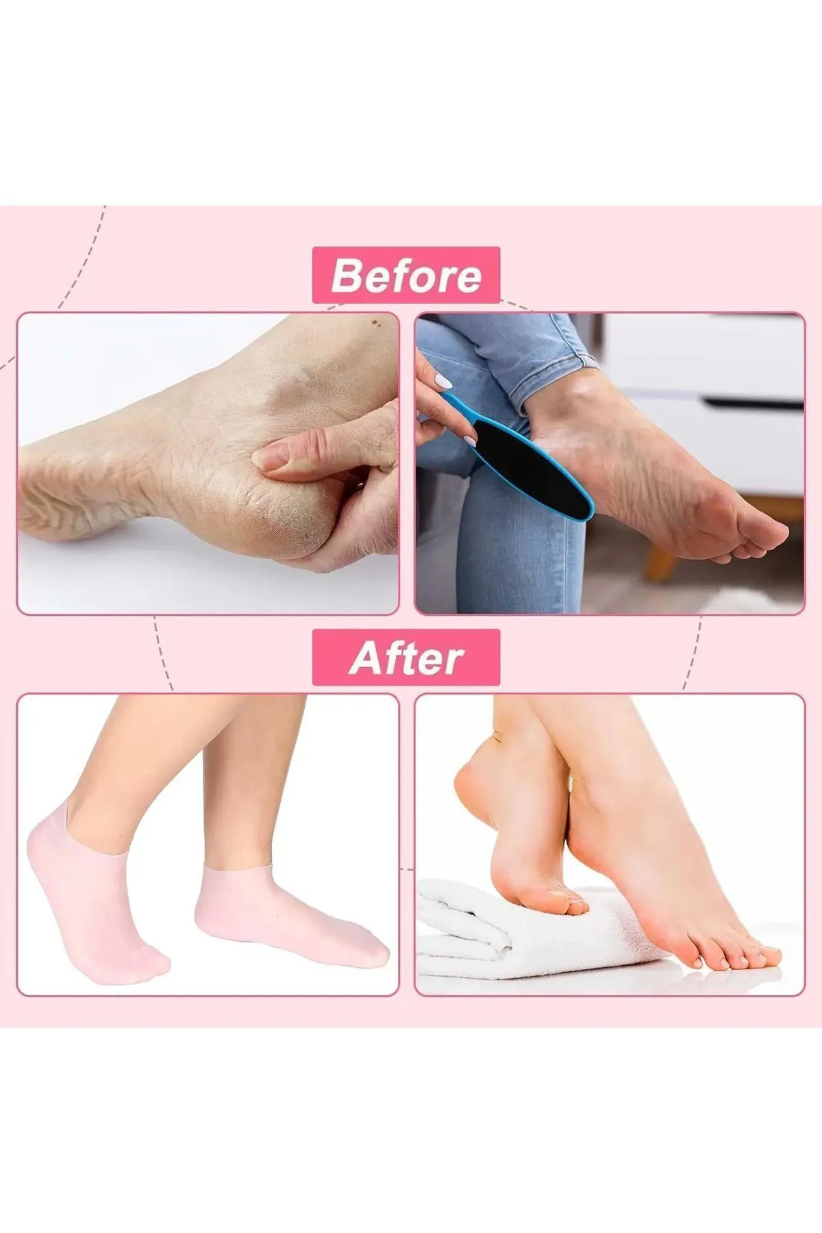 Silikon nemlendirici Spa jeli topuk çorap ayak bakımı çorap.