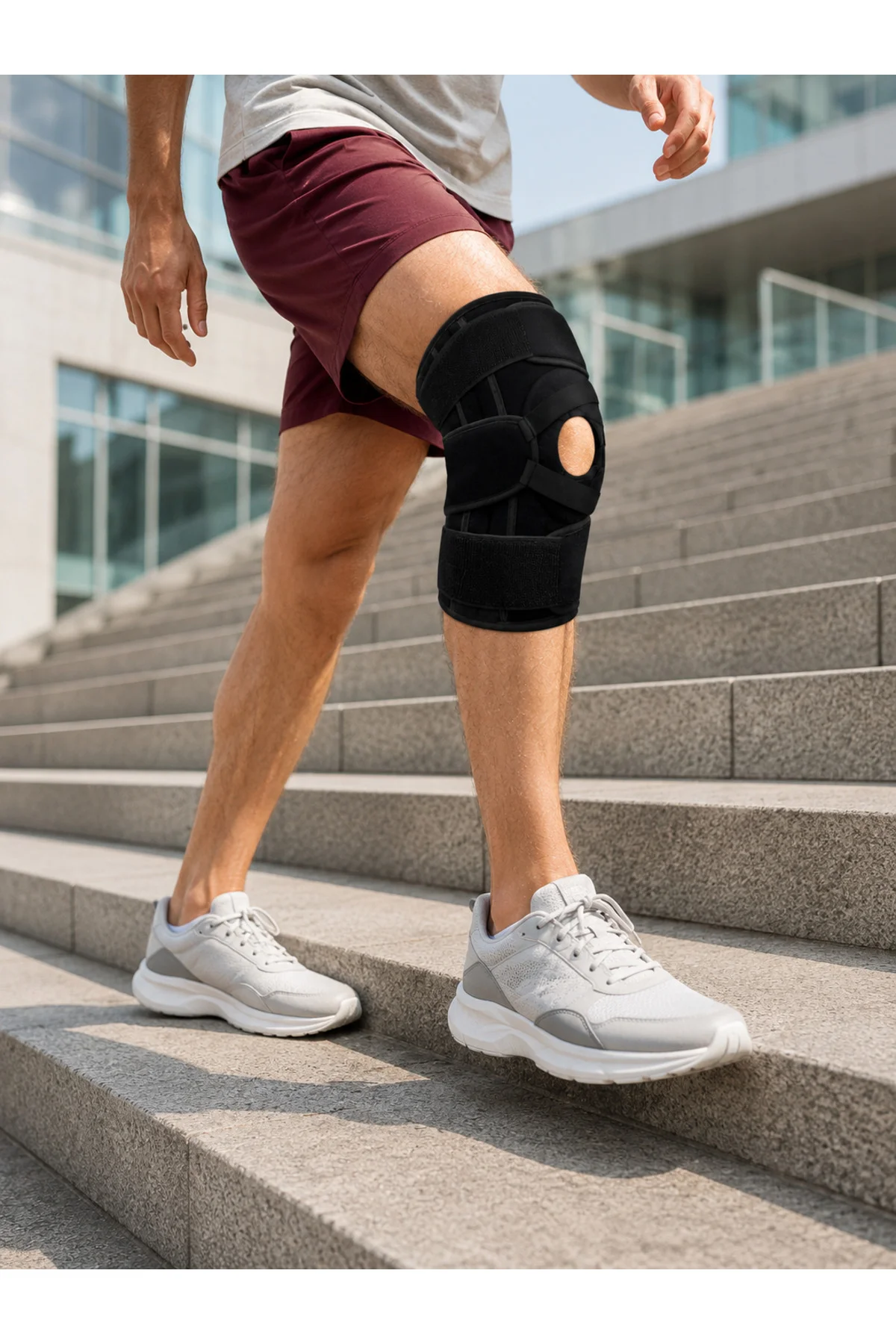Silikon Patella Destekli Dizlik Nefes Alabilir Ayarlanabilir Cırtlı Ligament Desteği Silikon Patella Destekli Dizlik Nefes Alabilir Ayarlanabilir Cırtlı Ligament Desteği - Görsel 5