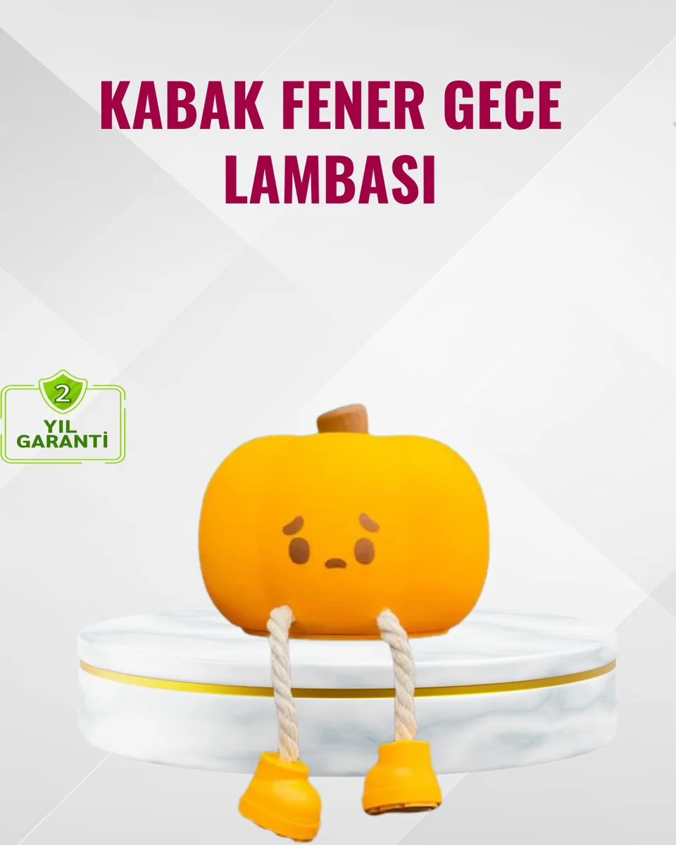 Silikon Pumpkin Gece Lambası ve Telefon Tutucu LED Şarj Edilebilir - 3 Ayarlı