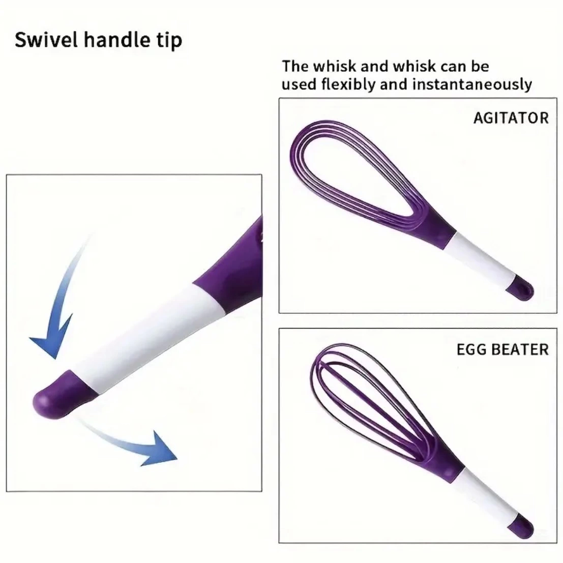 Just Cheap Store Silikon Saplı 2 İşlevli Çırpıcı (Balon Ve Düz)