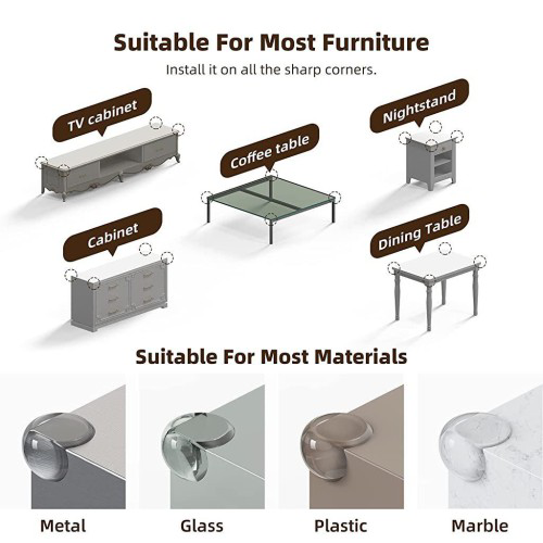 Just Cheap Store Silikon Şeffaf Masa Kenarı Köşe Koruması