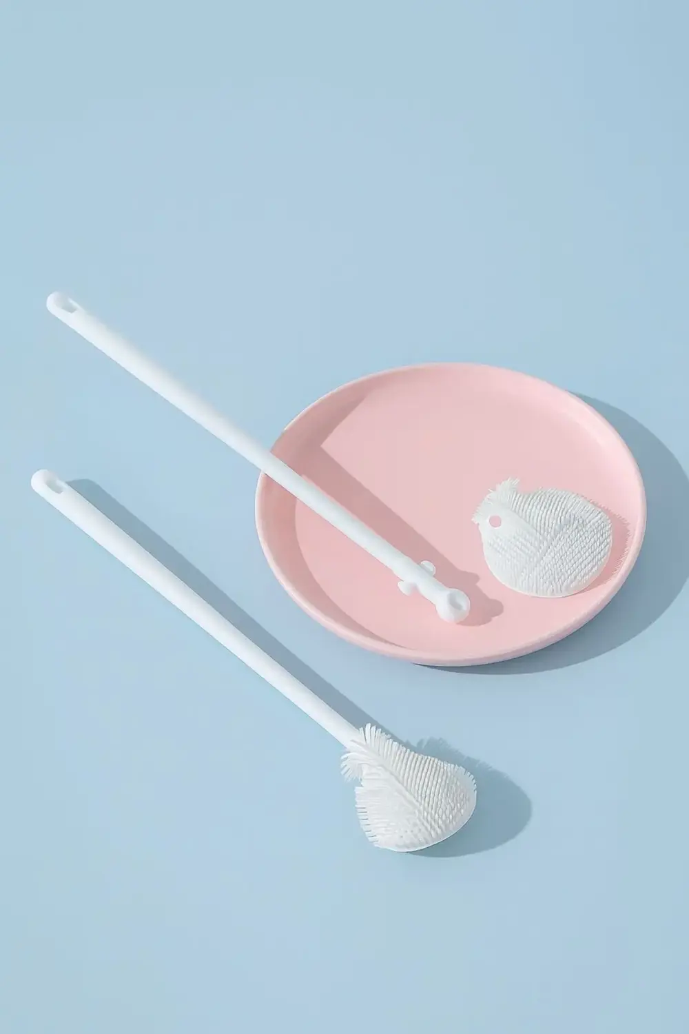 Silikon Şişe Temizleme Fırçası Seti - Uzun Saplı Bardak Matara Ka