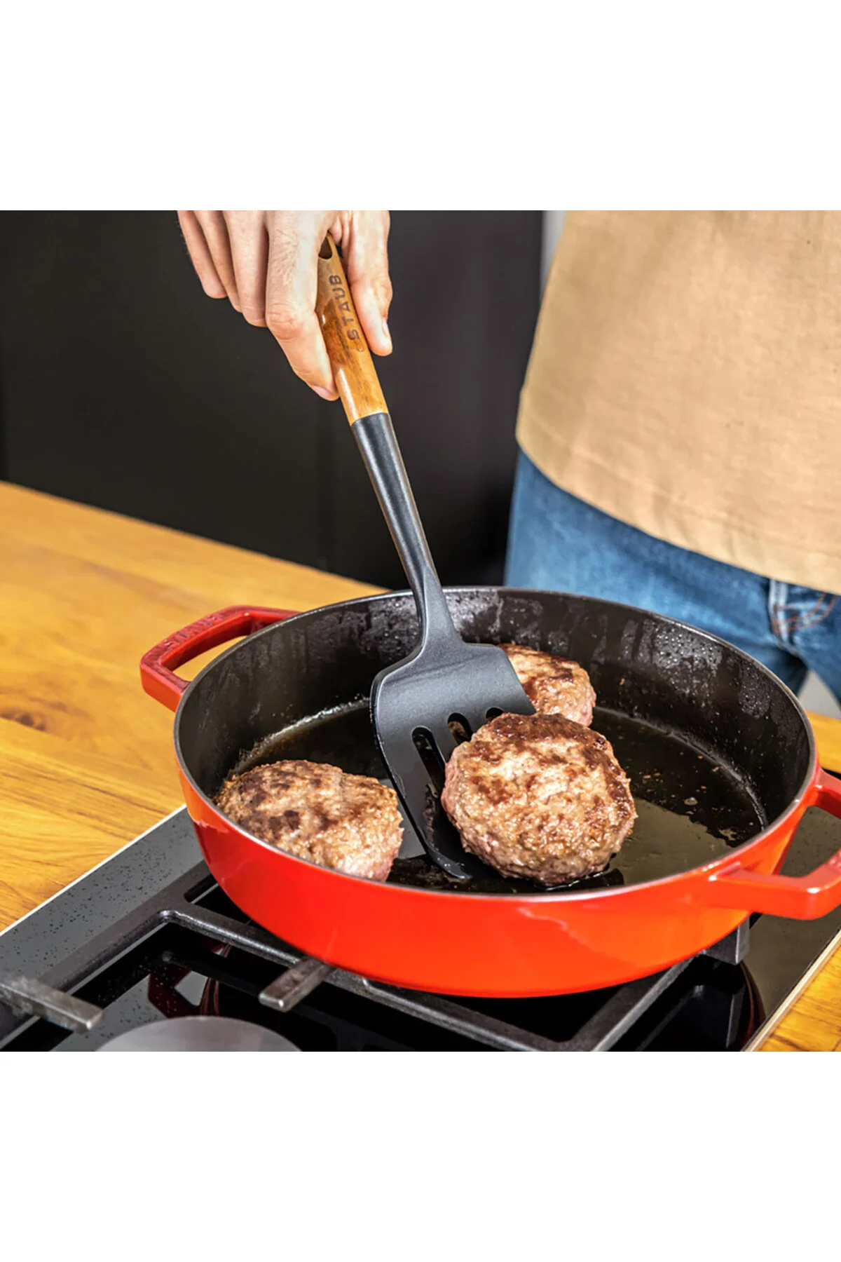 Silikon Spatula 31 cm Siyah