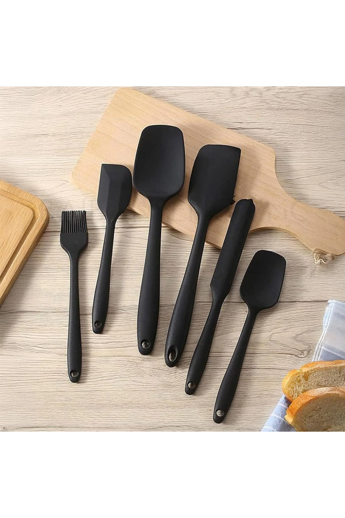 Silikon Spatula Seti 6’lı – Isıya Dayanıklı Yanmaz Yapışmaz Mutfa