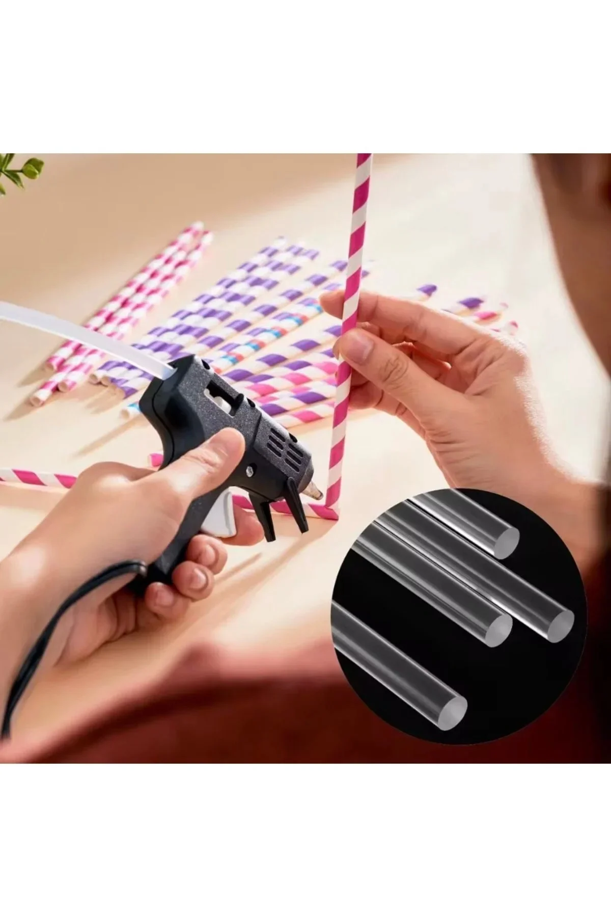 Silikon Tabancası İçin İNCE Silikon Çubuk 10’lu Paket – Şeffaf Silikon Tabancası İçin İNCE Silikon Çubuk 10’lu Paket – Şeffaf