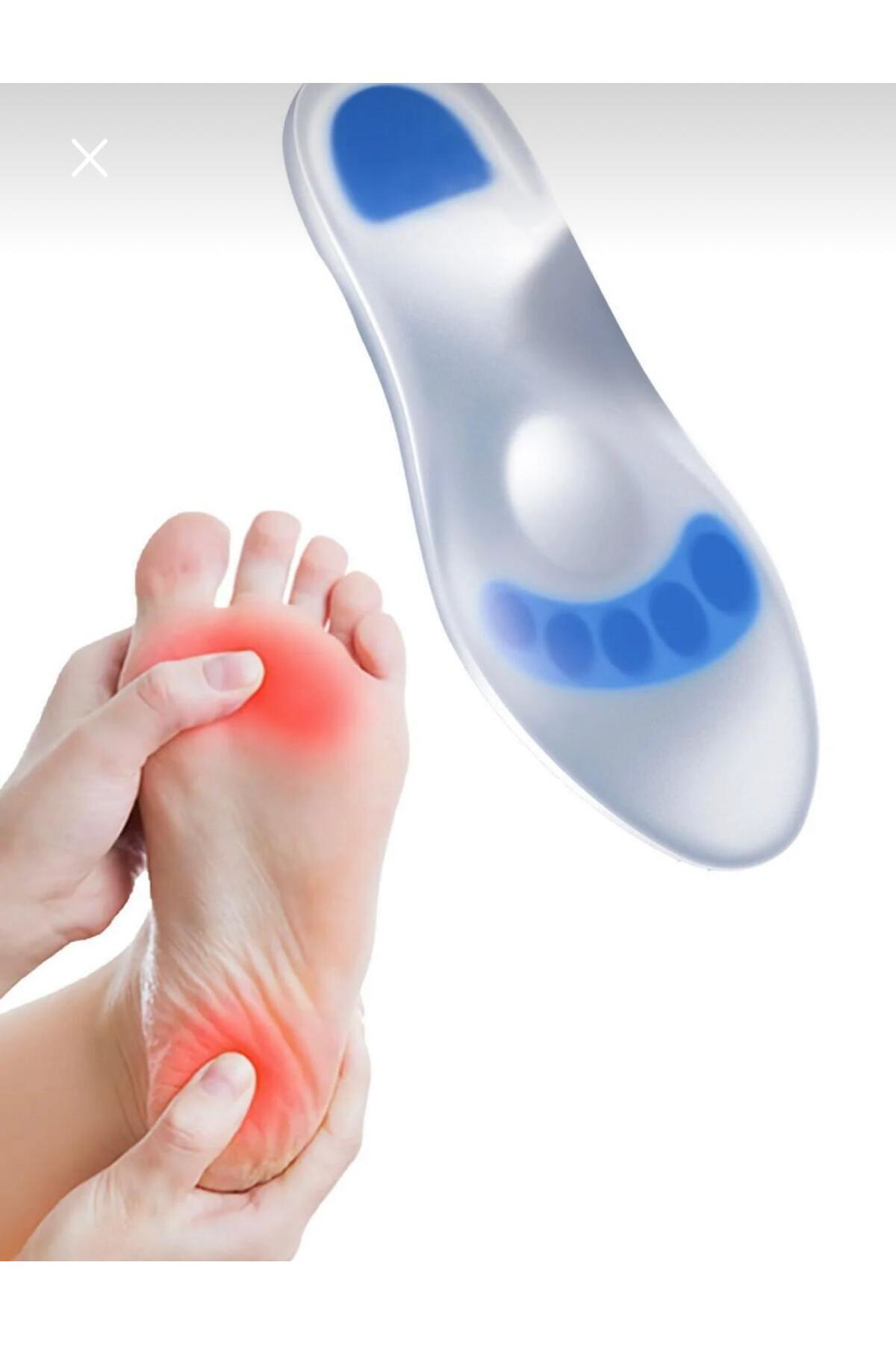 SİLİKON TABANLIK ORTOPEDİK-DÜZ TABAN-TOPUK DİKENİ-AYAK AĞRISI S-M