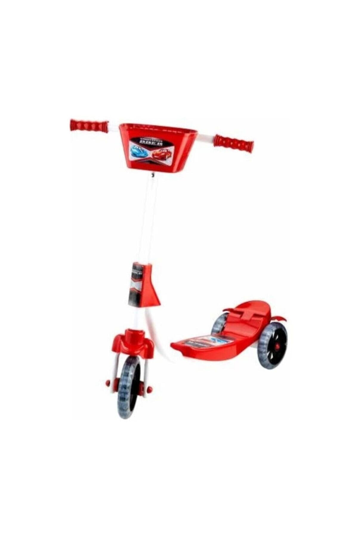 Oyuncak Store Silikon Tekerlekli Frenli 3 Teker Çocuk Scooter - Cars Arabalar T