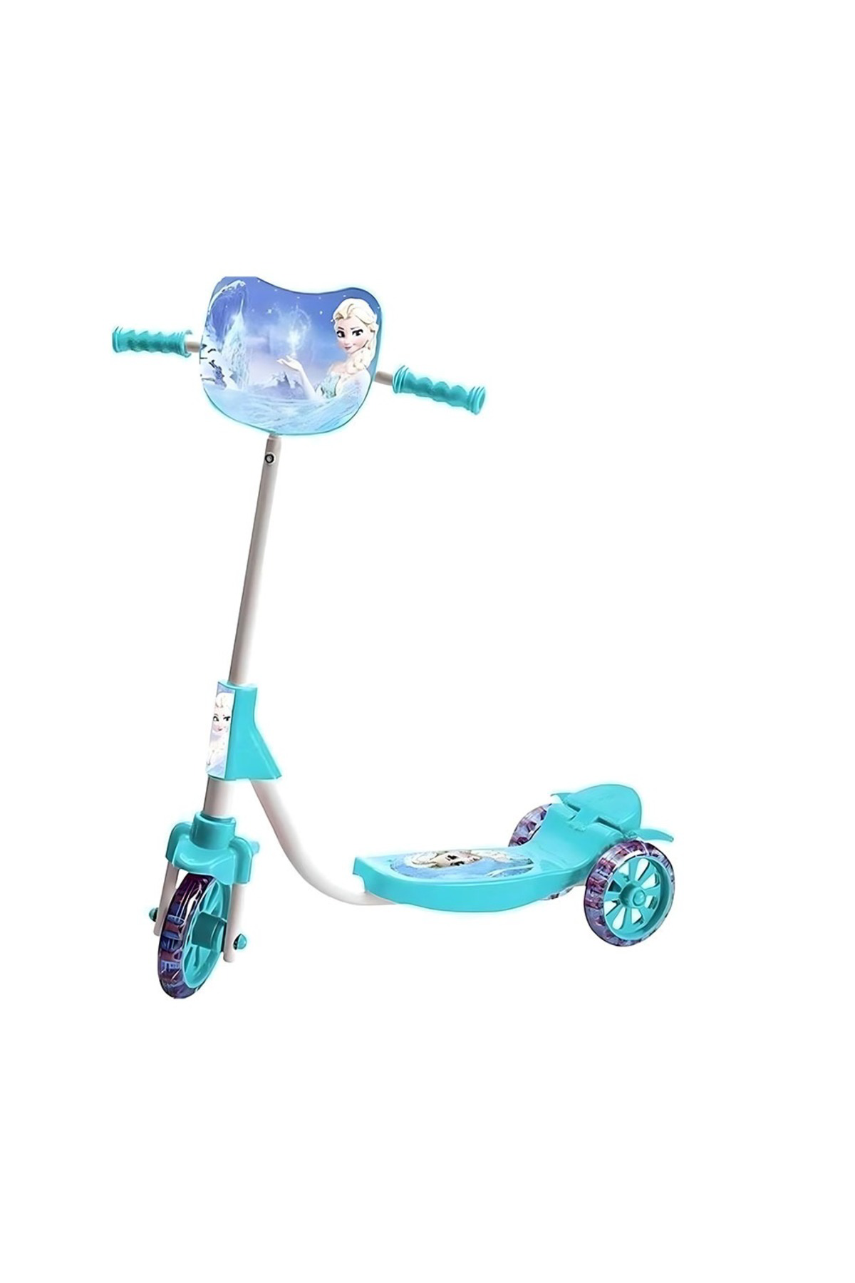 Oyuncak Store Silikon Tekerlekli Frenli 3 Teker Çocuk Scooter Frozen Karli Kiz
