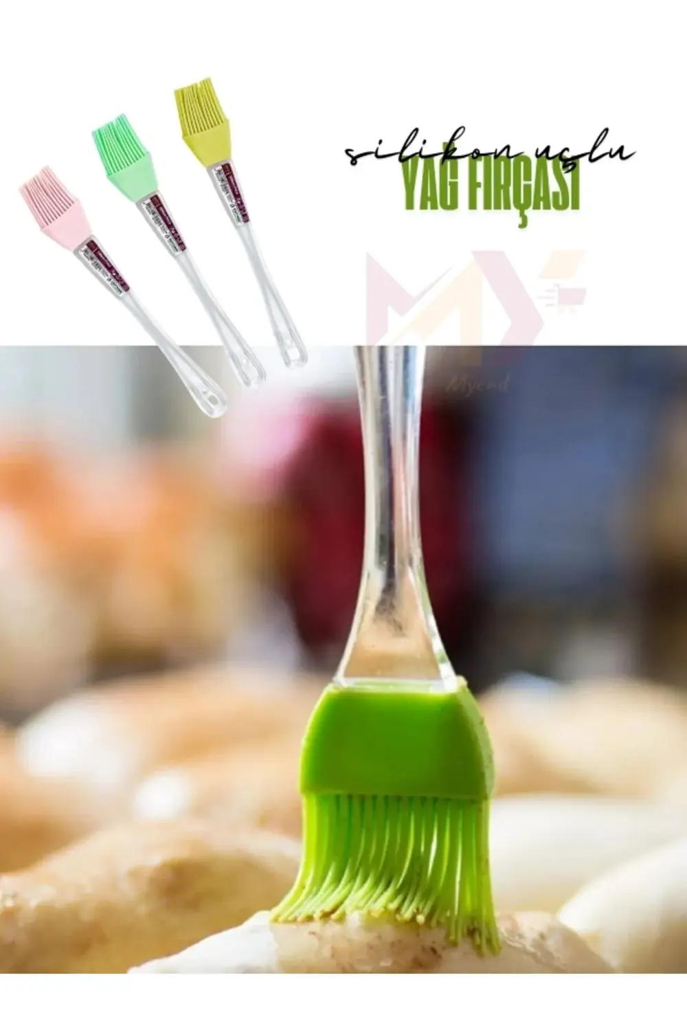 Silikon Uçlu Yumurta Fırçası, Yumurta Yoğurt Yağ Sürme Amaçlı Pra