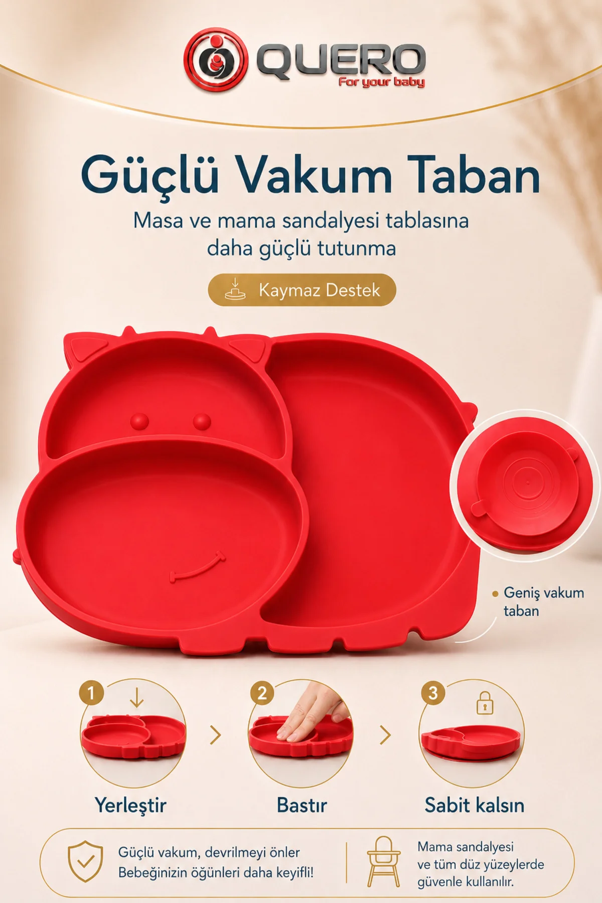 Silikon Vakumlu Bölmeli Mama Tabağı, Bebek Mama Tabağı, Vakumlu Bebek Çocuk Mama Tabağı 3 Bölmeli Mama Tabağı Fiyatı, Yorumları ve Özellikleri