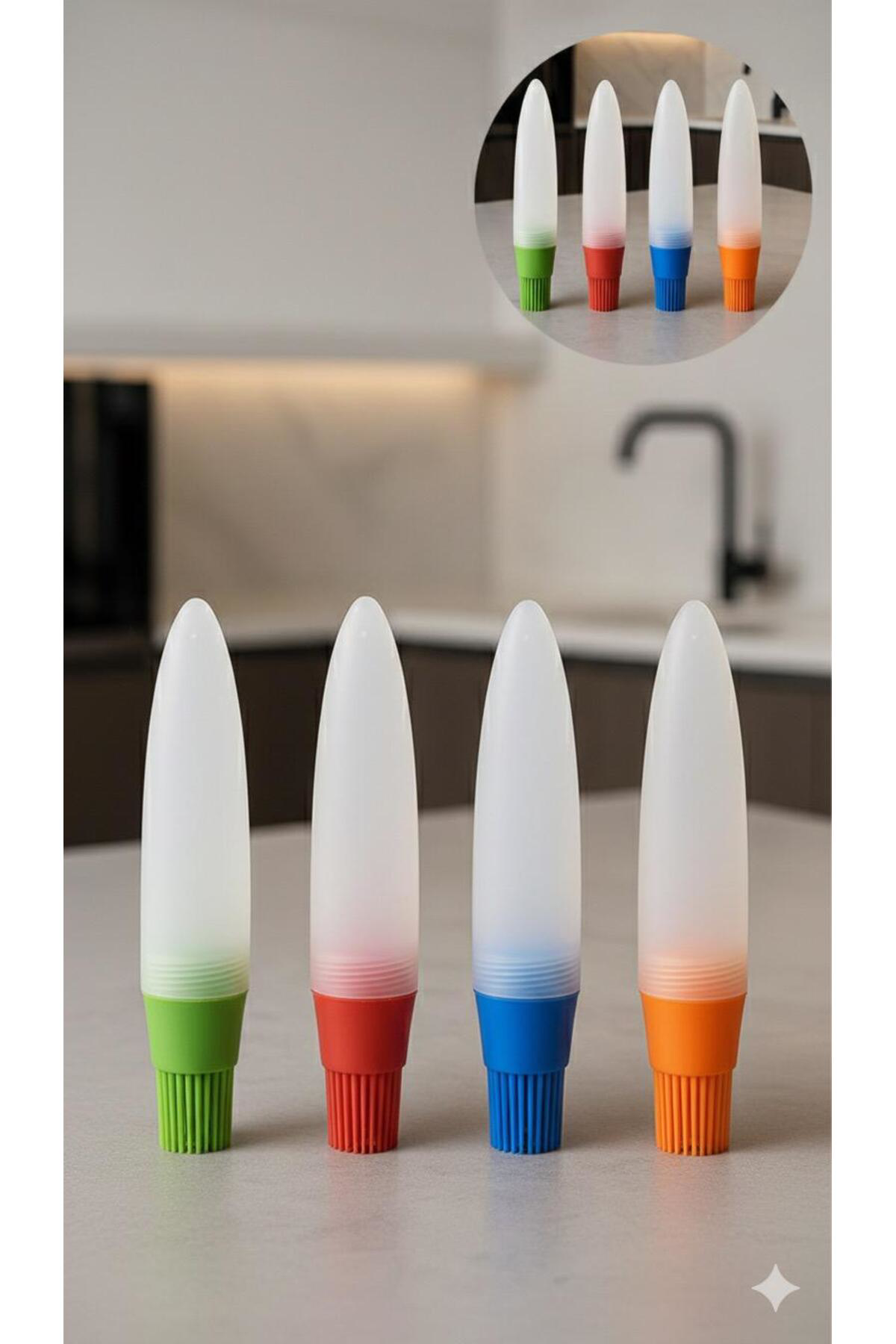 Silikon Yağ Sürme Fırçası – Sıkmalı Pratik Kullanım - YUMURTA FIR