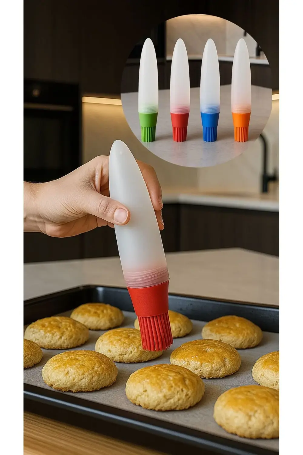 Silikon Yağ Sürme Fırçası – Sıkmalı Pratik Kullanım - YUMURTA FIR