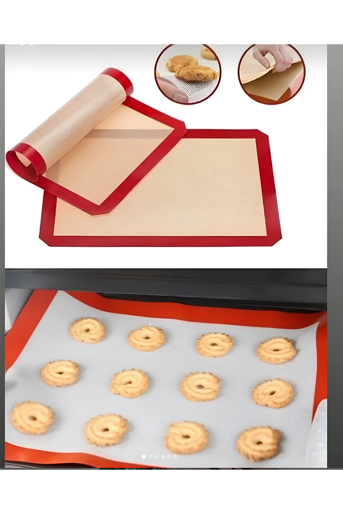 Silikon Yıkanabilir Fırın Pişirme Matı