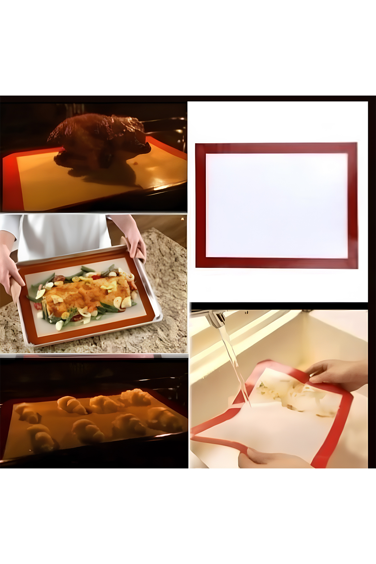 Silikon Yıkanabilir Fırın Pişirme Matı