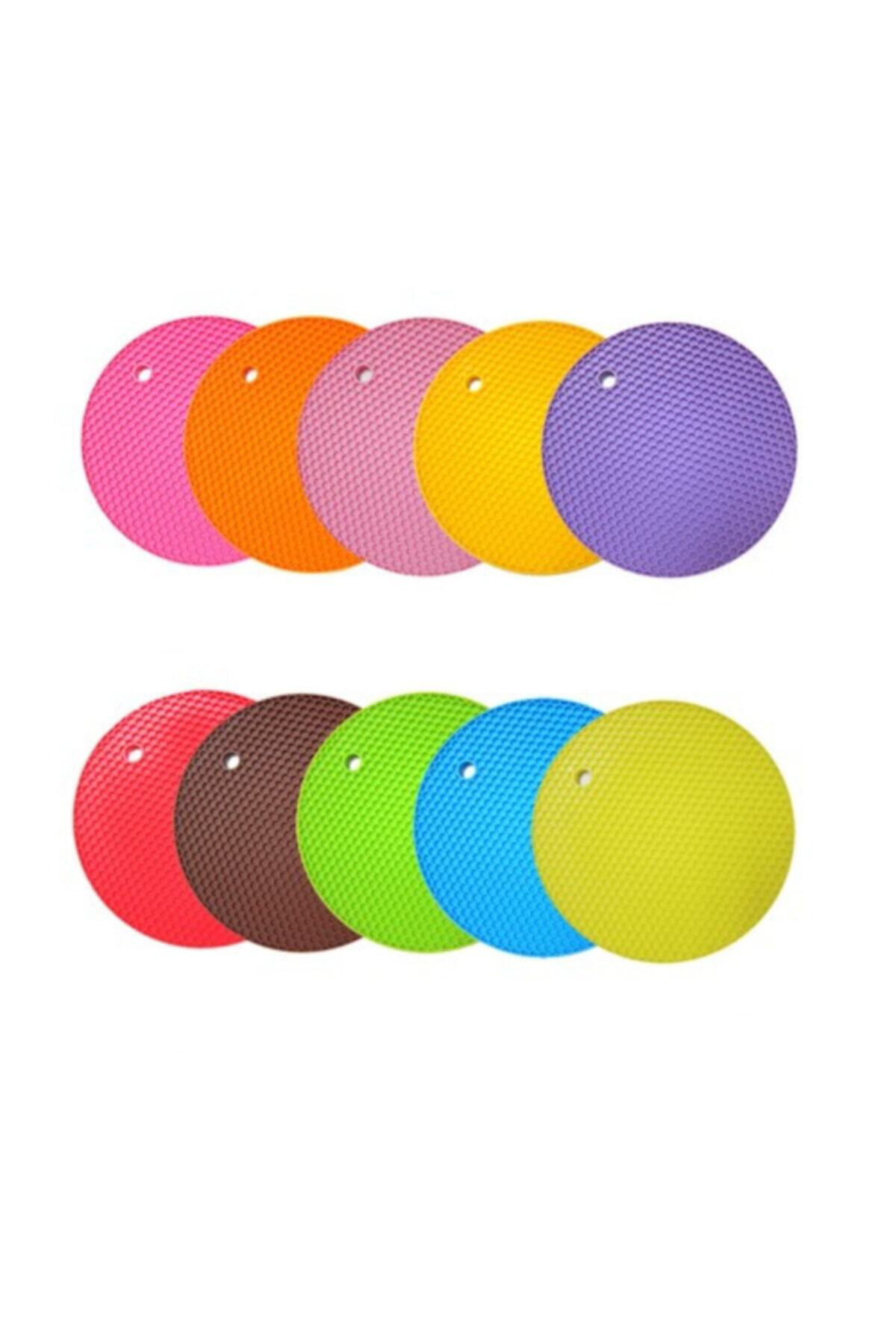 Silikon Yuvarlak Çay Demlik Altlığı Yanmaz Yapışmaz Nihale