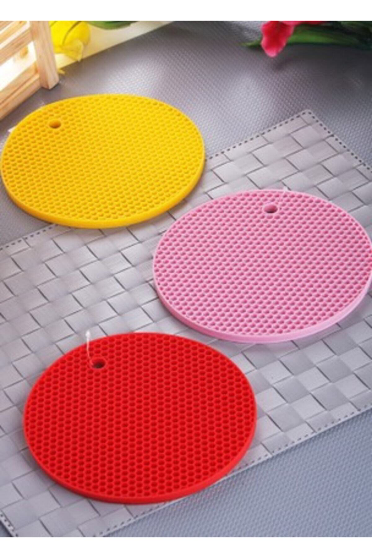 Silikon Yuvarlak Çay Demlik Altlığı Yanmaz Yapışmaz Nihale