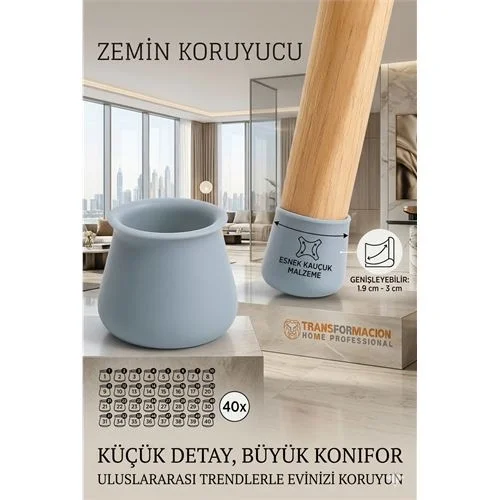 Silikonlu Sandalye Ayak Koruyucu – Sessiz ve Çiziksiz Kullanım, 4