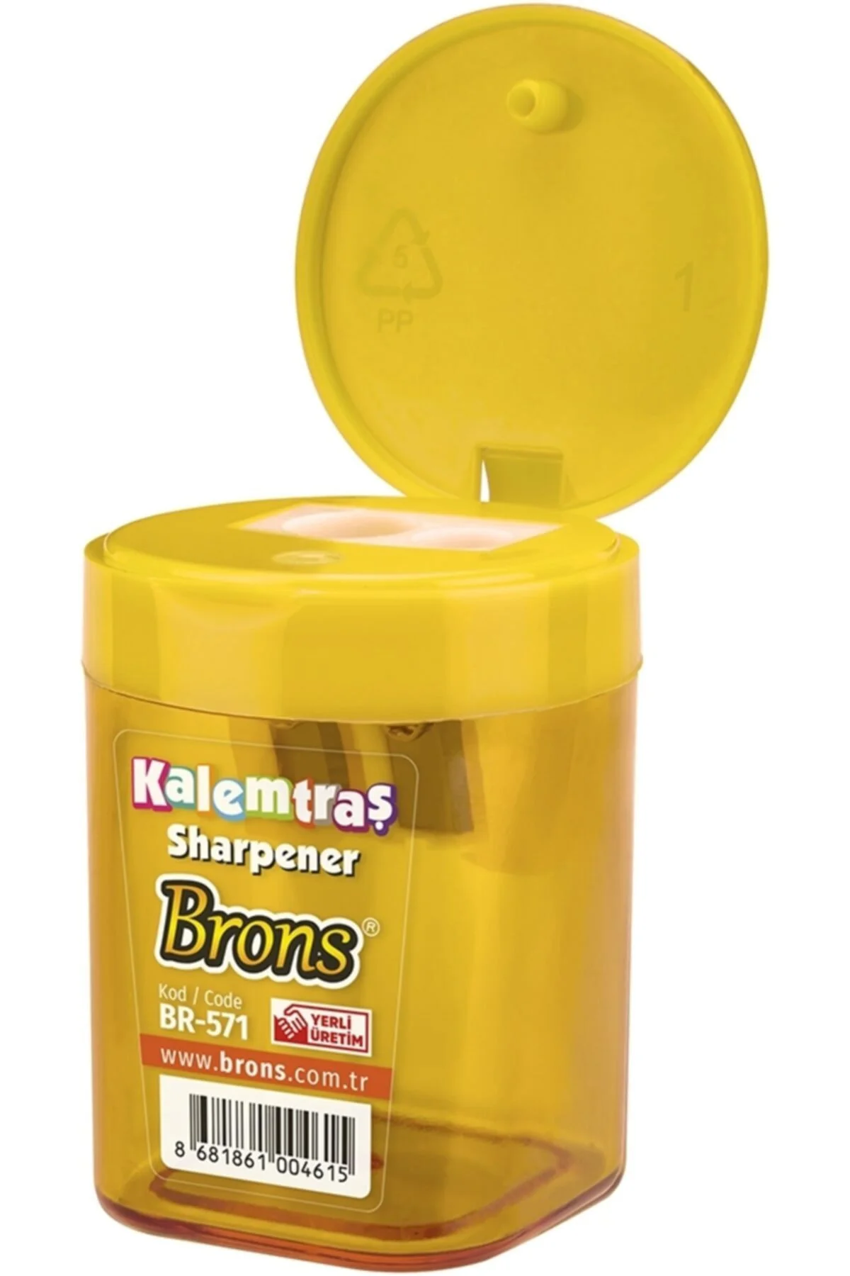 Silindir Hazneli Kalemtraş Karışık Renk / 1 ADET Br-571