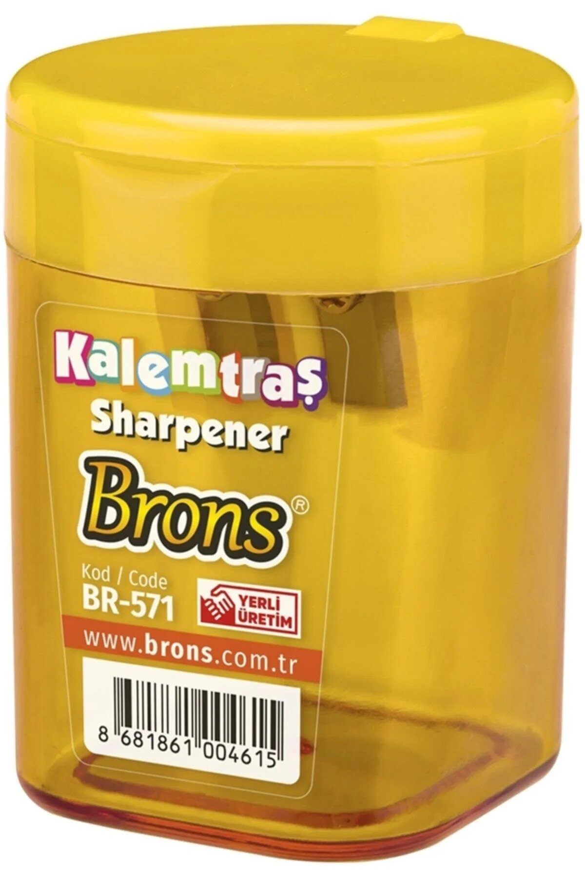 Silindir Hazneli Kalemtraş Karışık Renk / 1 ADET Br-571