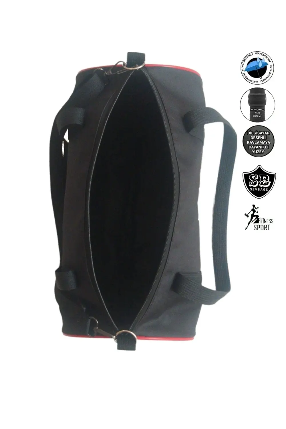 SİLİNDİR OMUZ ASKILI FİTNESS SPOR ÇANTASI UNİSEX