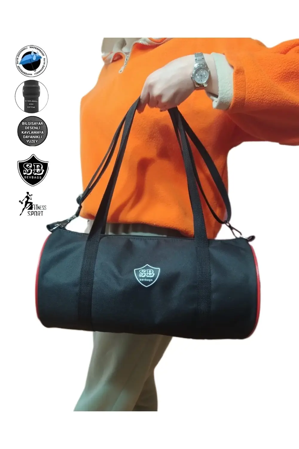 SİLİNDİR OMUZ ASKILI FİTNESS SPOR ÇANTASI UNİSEX