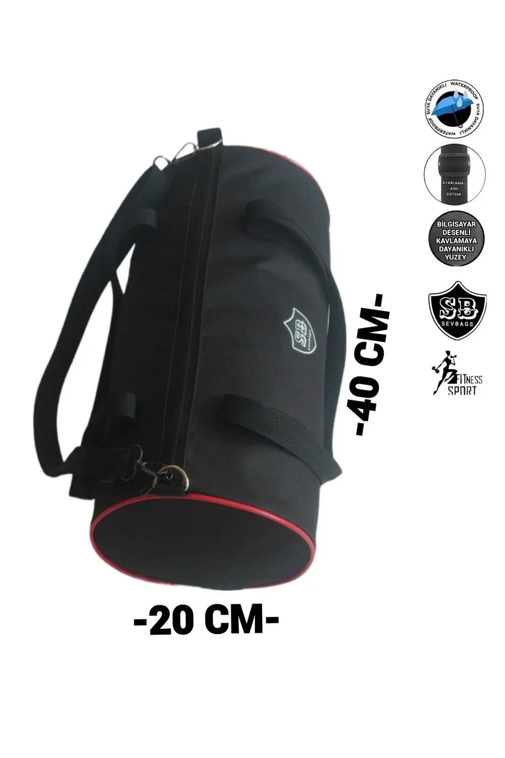 SİLİNDİR OMUZ ASKILI FİTNESS SPOR ÇANTASI UNİSEX