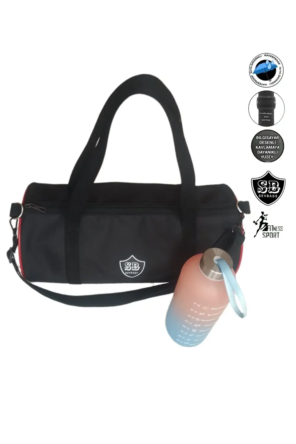 SİLİNDİR OMUZ ASKILI FİTNESS SPOR ÇANTASI UNİSEX
