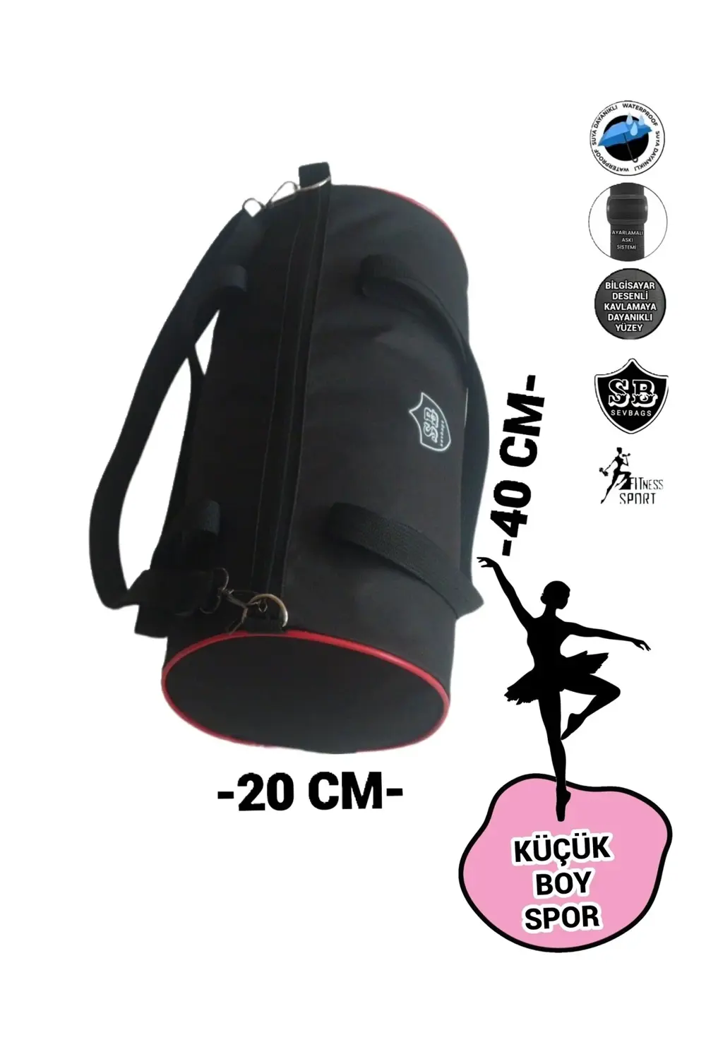 SİLİNDİR OMUZ ASKILI FİTNESS SPOR ÇANTASI UNİSEX