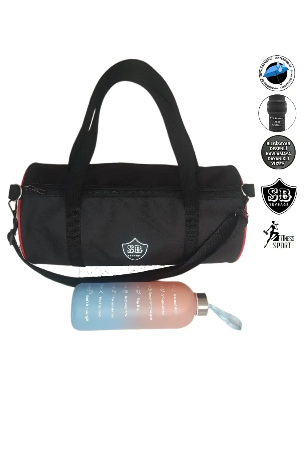 SİLİNDİR OMUZ ASKILI FİTNESS SPOR ÇANTASI UNİSEX