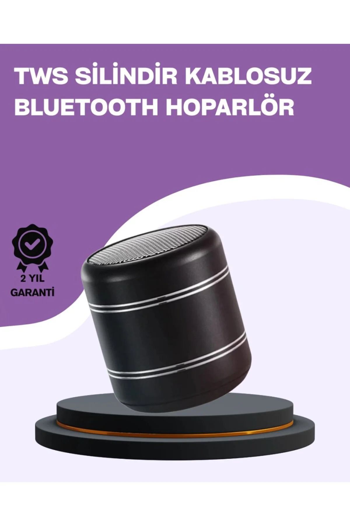 Silindir Tasarım Mini Bluetooth Hoparlör 10m Çekim Güçlü Bas Ve Mikrofonlu