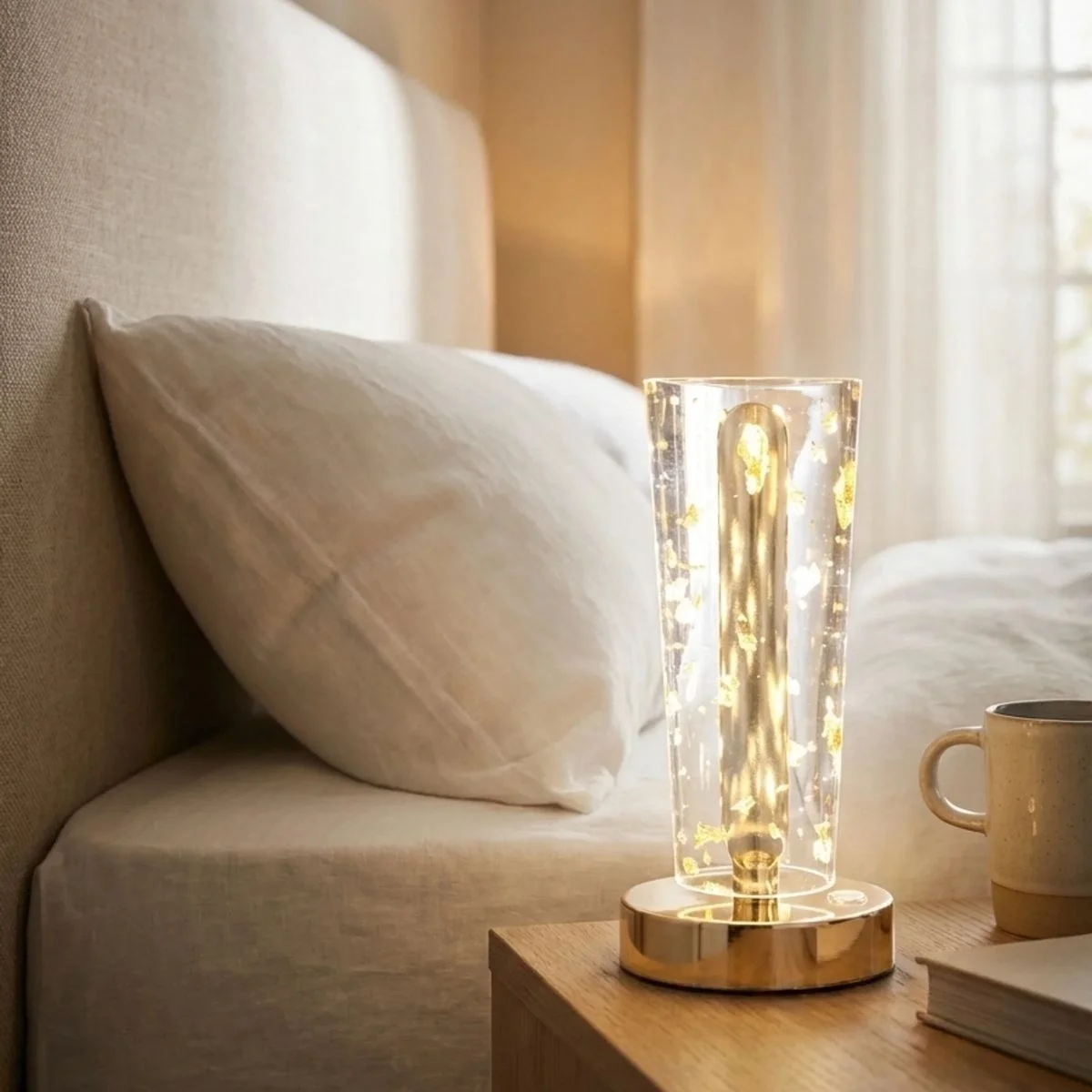 Silindirik Kristal Altın Toz model Led Masa Lambası – Gold Tabanlı, Dokunmatik, 3 Renk Işık Modlu, Şarjlı Modern Dekoratif Gece Lambası Bx40 Fiyatı, Yorumları ve Özellikleri