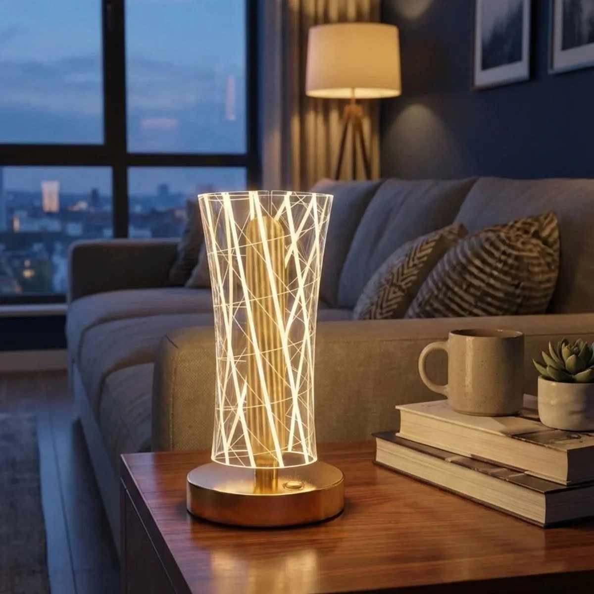 Silindirik Kristal Çizgi Model Led Masa Lambası – Gold Tabanlı, Dokunmatik, 3 Renk Işık Modlu, Şarjlı Modern Dekoratif Gece Lambası Bx40 Fiyatı, Yorumları ve Özellikleri