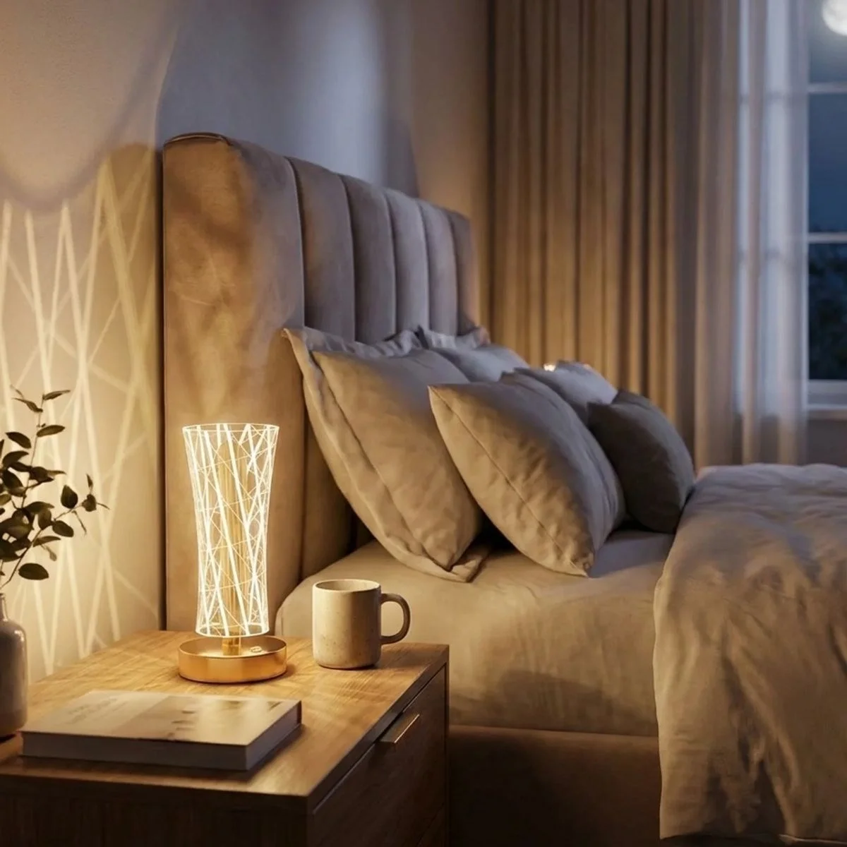 Silindirik Kristal Çizgi Model Led Masa Lambası – Gold Tabanlı, Dokunmatik, 3 Renk Işık Modlu, Şarjlı Modern Dekoratif Gece Lambası Bx40 Fiyatı, Yorumları ve Özellikleri