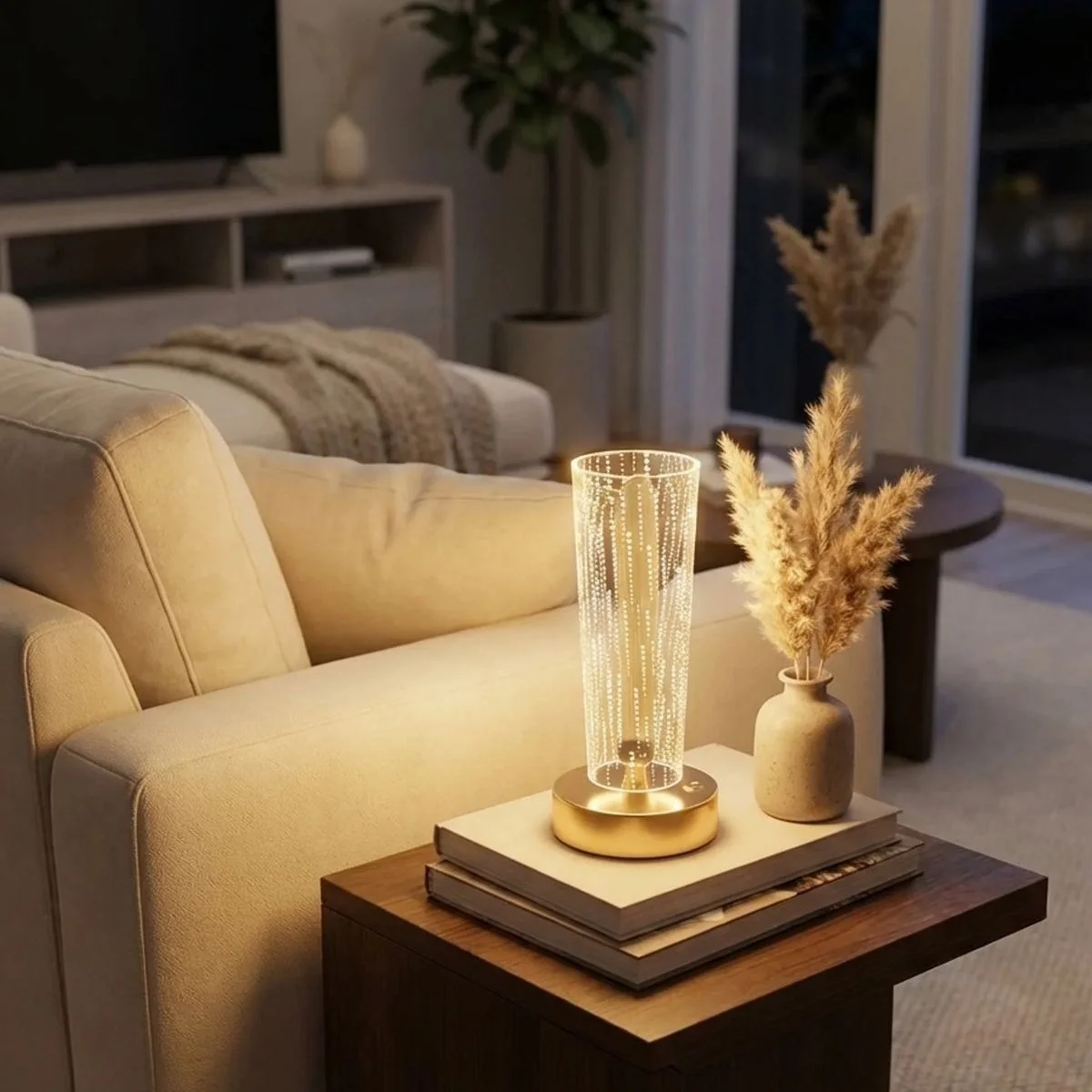 Silindirik Kristal Nokta Model Led Masa Lambası – Gold Tabanlı, Dokunmatik, 3 Renk Işık Modlu, Şarjlı Modern Dekoratif Gece Lambası Bx40 Fiyatı, Yorumları ve Özellikleri