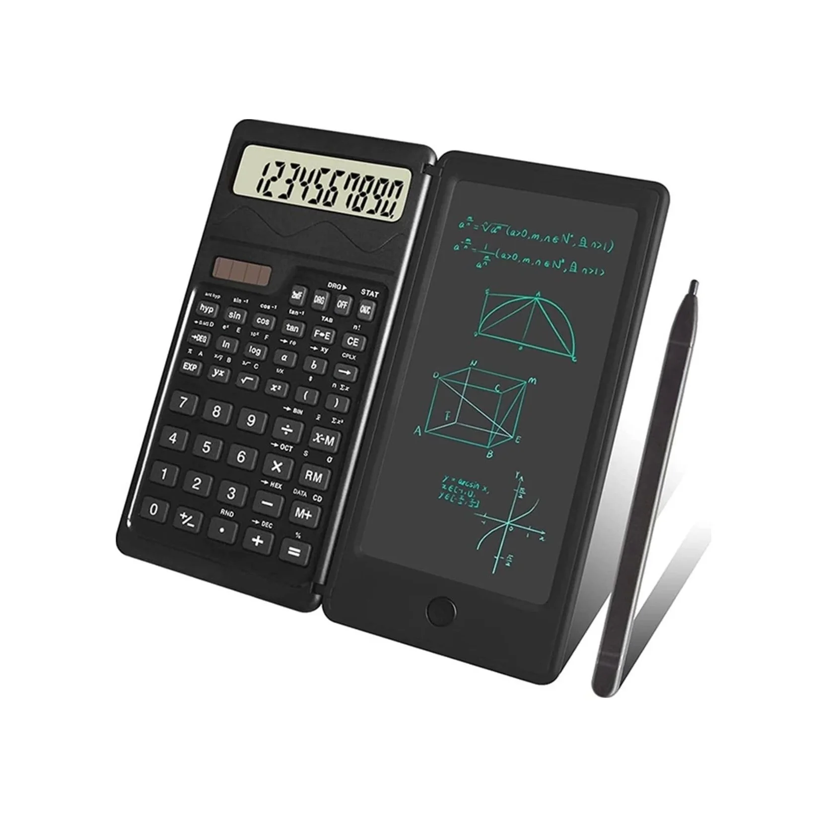 Silinebilir Lcd Yazı Tabletli,kalemli Katlanabilir Bilimsel Hesap