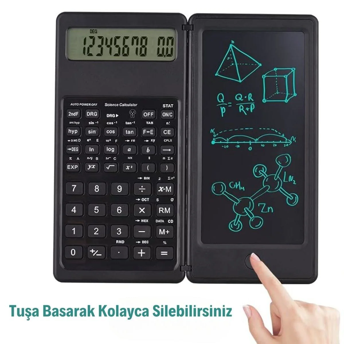 Silinebilir LCD Yazı Tabletli,Kalemli Katlanabilir Bilimsel Hesap Makinesi Fiyatı, Yorumları ve Özellikleri