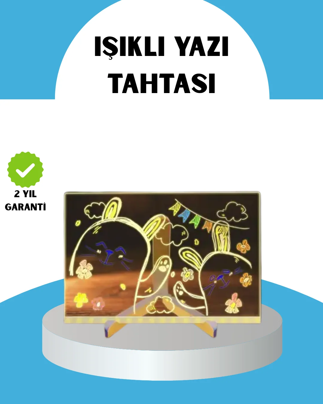 Silinebilir LED Mesaj Tahtası 7 Renkli Kalem Dahil Silinebilir LED Mesaj Tahtası 7 Renkli Kalem Dahil