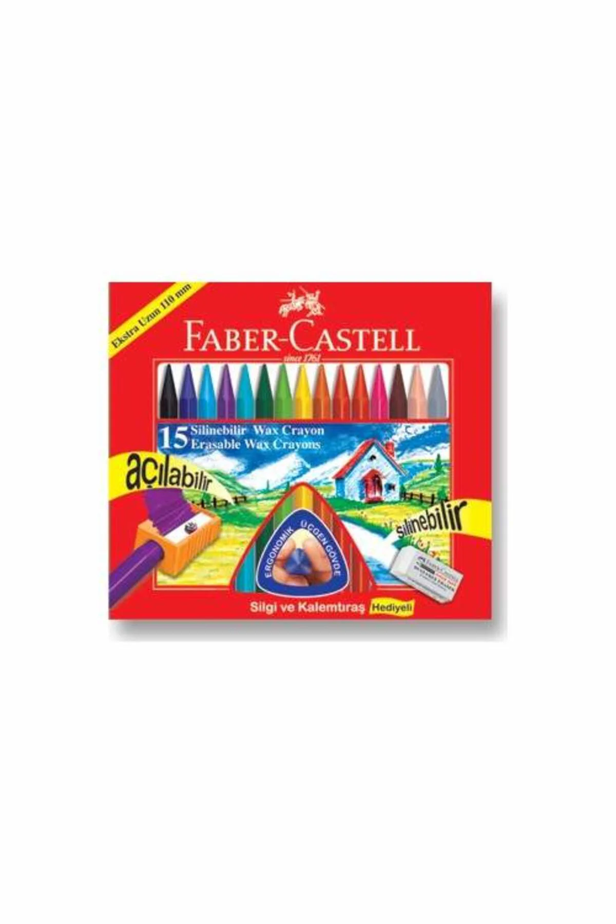 Silinebilir Wax Crayon Mum Boya 15 Li