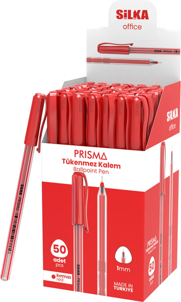 Silka Lınc Offix Tükenmez Kalem 1 MM Kırmızı 50 Lİ