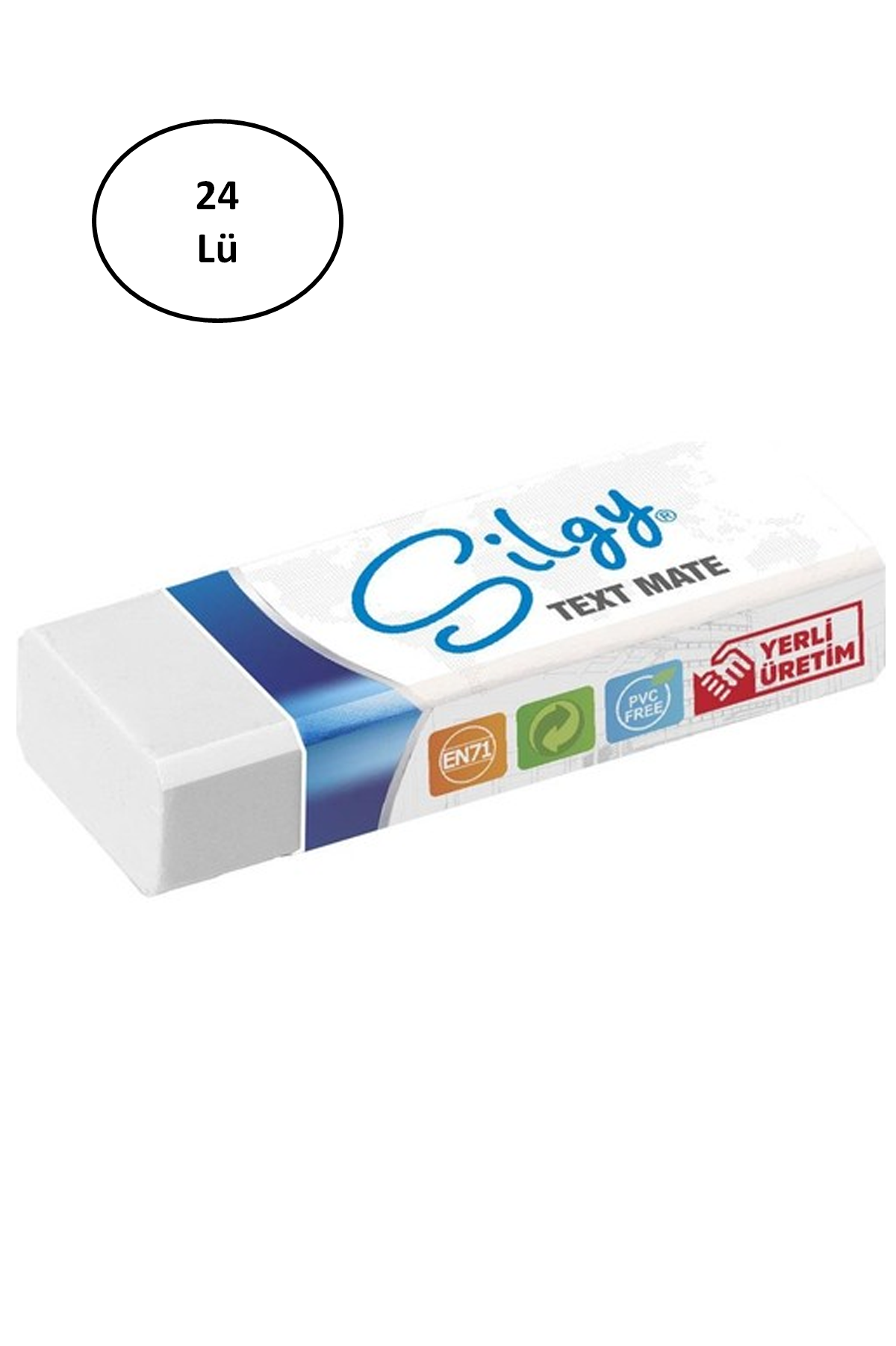 Just Cheap Store Silka Silgy Silgi Text Mate Beyaz 24'Lü