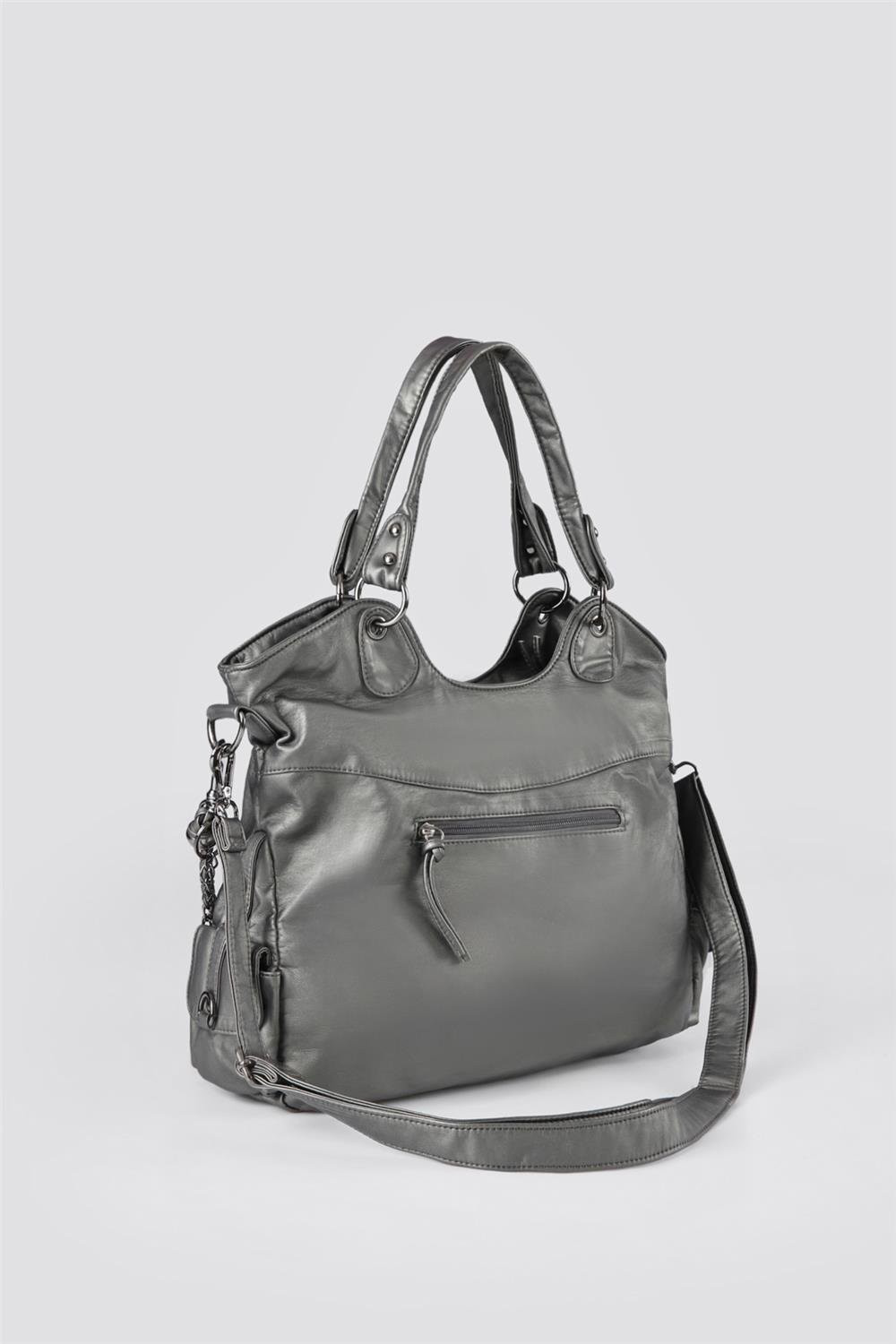 Silla Gri Cilt Omuz Çantası