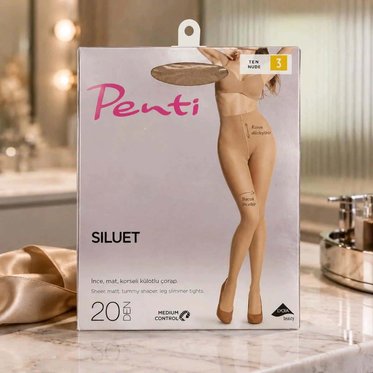 Sıluet İnce Mat Korseli Külotlu Çorap